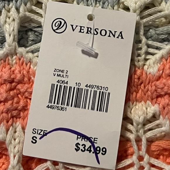 Multi-Color Short-Sleeve Knit Blouse - Picture 6 of 6